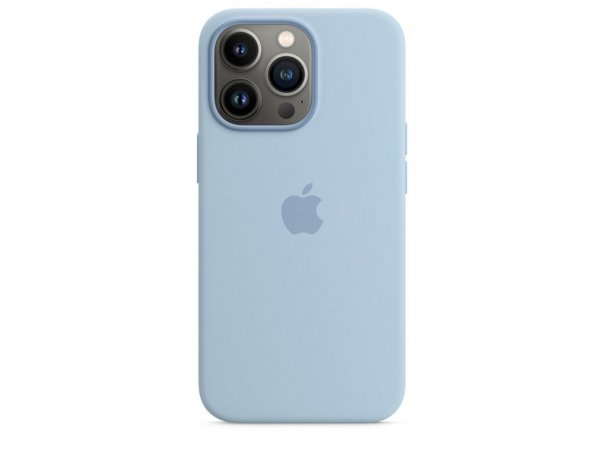 Apple iPhone 13 Pro Silikon Case mit MagSafe, Dunstblau