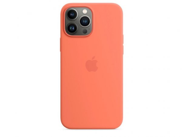 Apple iPhone 13 Pro Max Silikon Case mit MagSafe, Nektarine