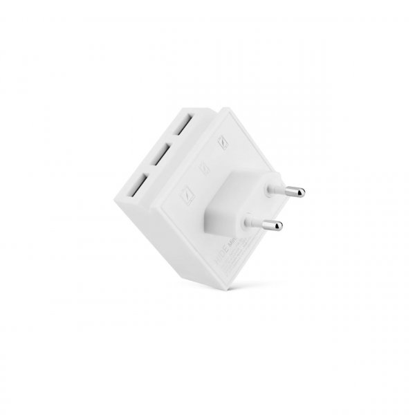 usbepower HIDE Mini 3-in-1 wall-charger, weiß