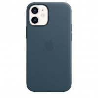 Apple iPhone 12 mini Leder Case Baltischblau