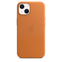 Apple Leder Case für iPhone 13 Goldbraun